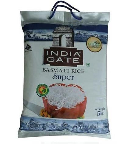 Net Weight 5 Kg 100% Pure Common Cultivationtype White Color Long Grain India Gate Basmati Rice  Purity: 100