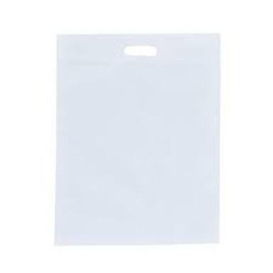 Silk Printing White 10X14 Inch Size And D Cut Plain Non Woven Shopping Bags With Handle