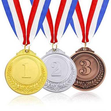 Any Color Golden Sports Brass Medal For Sports Use, 2-10 Mm Thickness, Round Shape