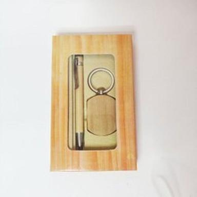 Rectangular Beautiful Designs Elegant Look Customized Wooden Pen And Key Chain