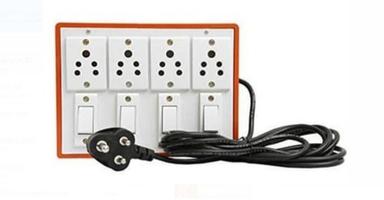 White And Brown Current 10 Ampere 4 Socket And 4 Switch Electrical Switch Board  Frequency (Mhz): 60 Hertz (Hz)