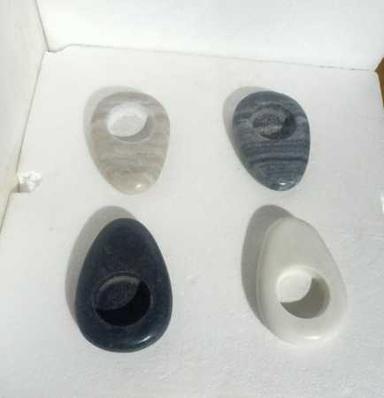 Stone T Light Candle Holder Set, Pack 4 Pcs With Different Four Colour