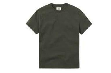 Men Skin Friendly Breathable Comfortable Cotton Plain Black T-Shirt