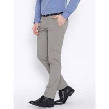 No Fade Plain Easy To Wear Comfortable Formal And Cotton Gray Men Pant