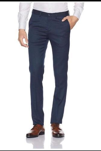 Quick Dry For Mens, Small Medium Size Comfortable And Breathable Blue Formal Trouser