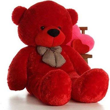 Attractive And Beautiful Lightweight Soft Fluffy Comfortable Red Soft Toys Teddy Bear Diamond Carat: As Per Requirement Carat