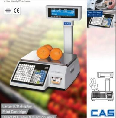 White Stainless Steel Cas Label Printing Scale Cl5200 30 Kgs