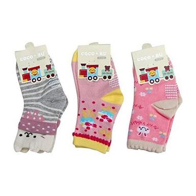 Soft And Comfortable Lightweight Multicolor Printed Cotton Socks For Kids