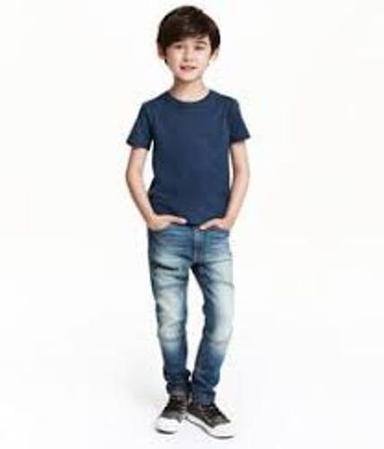 Juniors Boy'S Grey Slim Fit Denim Light Faded Casual Stretchable Jeans Application: Industrial
