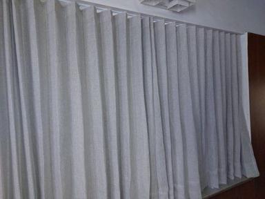 D Decor White Plain Cotton Curtain Fabric