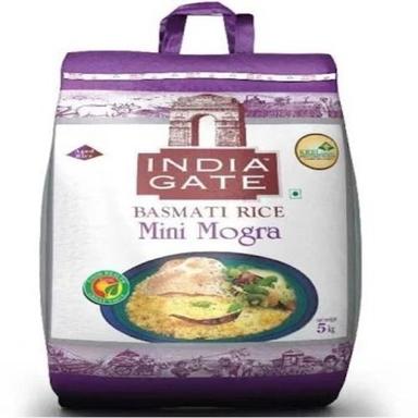 White 100 Percent Fresh And Organic India Gate Mini Mogra Medium Grained Basmati Rice, 5 Kg 