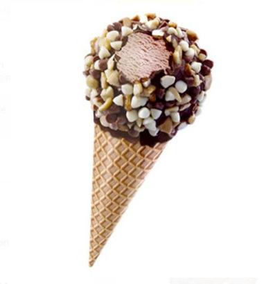  00% शुद्ध और अखरोट का अर्क भूरे रंग का फ्रोजन चॉकलेट कोन आइसक्रीम फैट में शामिल हैं (%): 11 ग्राम (G) 