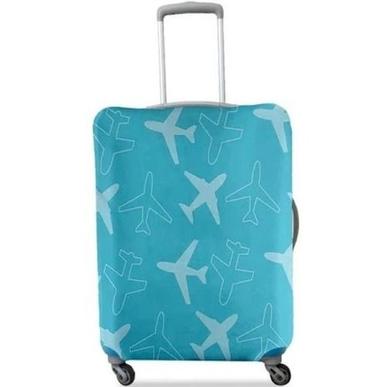 White Waterproof Printed Polyester Travel Luggage Trolley Bag With Two Wheel 