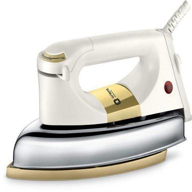 Ivory Orient Electric 1000-Watt Heavy Dry Iron With A High Temperature Grade Pbt Insulator For Fire Safety