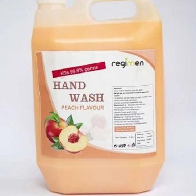 Yellow Packed Of 5 Liter Size Regimen 99% Kills Germs Peach Flavor Liquid Hand Wash