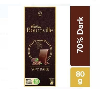 Brown Pack Of 80 Gm Sweet Taste Rich Cocoa Cadbury Bournville 70% Dark Chocolate Bar