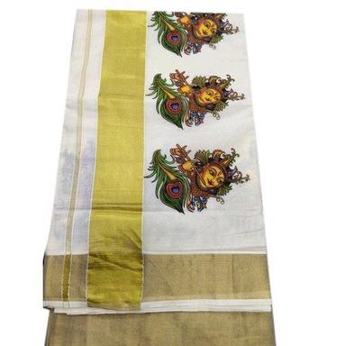 Cotton Silk Beautiful Stylish Breathable Designer Wear Modern And Trendy Party Wear Printed Ladies Traditional Kerala