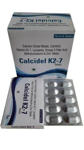 Transparent Calcium Citraate Malate, Calcitriol, Vitamin K2-7, Lycopene, Omega3 Fatty Acid, Methylcobalamin And Zi Tablets, 10X1X10 Tablets