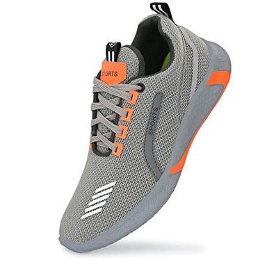 Long Lasting Stylish Light Weight Grey And Orange Design Mens Sports Shoes Application: Industrial