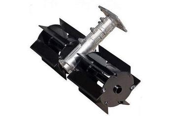 Black Brush Cutter Tiller Attachment 28Mm 9 Spline Shaft Mild Steel Tiller Attachment For Agricultural Equipment