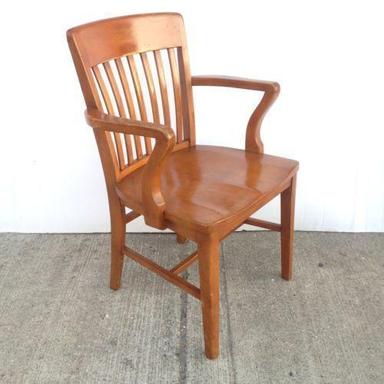 18 Inch Plain Brown Wooden Lounge Chair