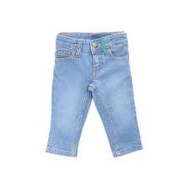 Made Of Denim Attractive And Comfortable Lightweight Blue Jeans For Kids Wear