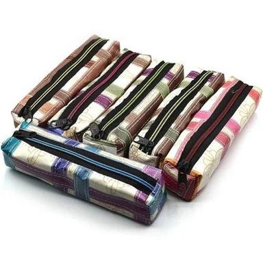 Lightweight Light Weight And Multi Colors Long Zipper Printed Pencil Pen Case Pouch