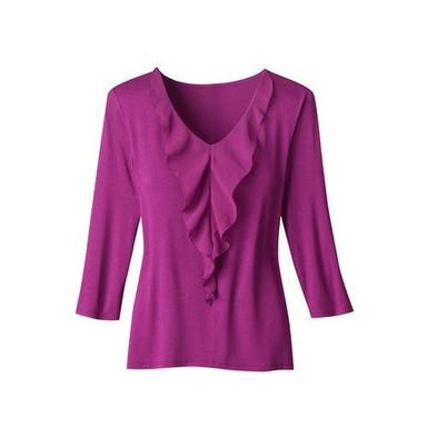 Violet Elegant Design Finely Stitched Super Comfortable Purple Ladies Fancy Top