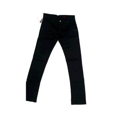 Stylish And Comfortable Fitting Long Lasting Plain Black Denim Jeans For Men