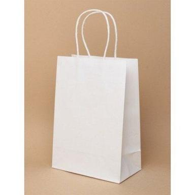 Recyclable Environment Friendly Plain Dyed Thick And Strong Easy To Carry Durable Plain Pattern White Paper Bag 