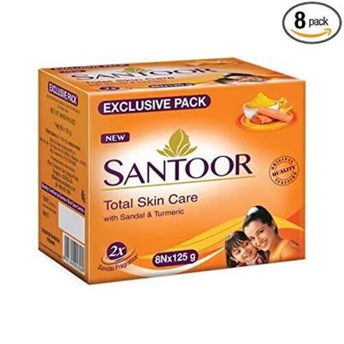 Blue Pack Of 8Nx125 Gm, Total Skin Care With Sandal And Turmeric Santoor Soap