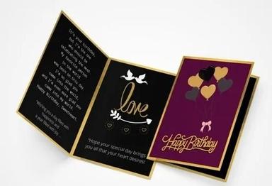 Rectangular Paper Happy Birthday Greeting Wish Card