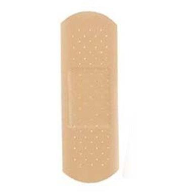 Silver 3 Inch Medium Size Brown Cotton Finger Friendly Comfortable Adhesive Bandages