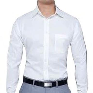 Breathable Plain Full Sleeve White Cotton Shirts For Men Gender: Male