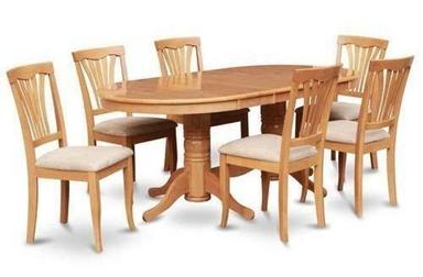 Simple And Brown Colour And Wooden Dining Table Set