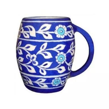 Brown Precisely Designed Blue Pottery Coffee Mugs