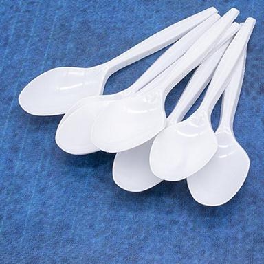 Stainless Steel White Colour Plain Disposable Plastic Ice Cream Spoon Plastic