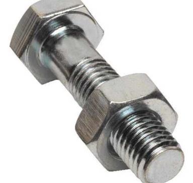 Silver Hexagonal Stainless Steel Bolts, For Industrial