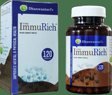 Navy Blue And White Immurich Natural Immunity Booster 120 Stamina Booster Capsules Derived From Gir Cow Colostrum