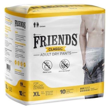 Friends Odor Lock Antibacterial 100% Hygienic Disposable Pull Up Adult Diapers
