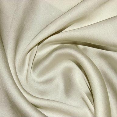 White Wrinkle Free Raw Silk Cotton Fabric