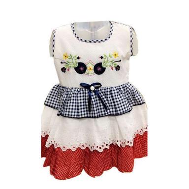 Round Neck Sleeveless Unfadable Anti Wrinkle Cotton Frock For Baby Girls Age Group: 3 To 4 Years