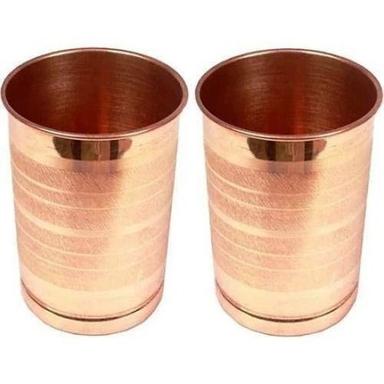 Brown 300 Ml Anti Corrosive Polished Plain Water Drinking Copper Glass
