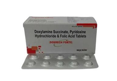 Doxylamine Succinate, Pyridoxine Hydrochloride And Folic Acid Tablets, Pack Of 10x10 Tablets