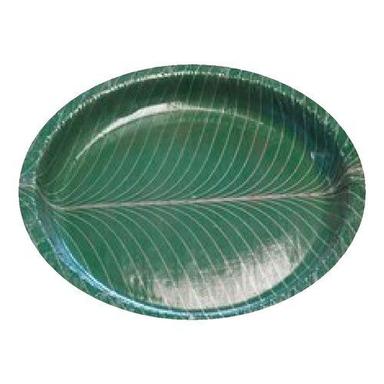 Green Eco-Friendly 10 Inch Size Round Disposable Paper Plate For Event And Party Snacks