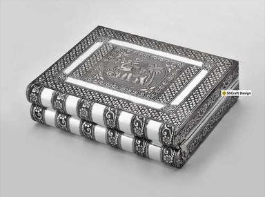 Crafted sweet box For Gifting With Silve Finish And Rectangular Shape