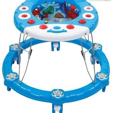 Light Blue And White Beautiful Designed Plastic Baby Walker