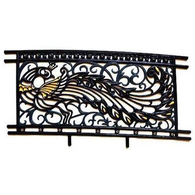 Black Cast Iron Decorative Antique Grills For Residential, 10 To 12 Inches In Height Size: 7 Ft (Height)
