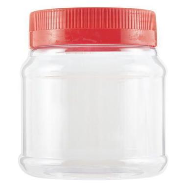Green 250 Ml Capacity Round Transparent And Red Cap Hdpe Plastic Container