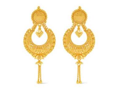 Women 10Gram, Skin Friendly Elegant Look Beautiful Design Gold Earrings Gender: Women'S